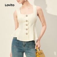 Regata Plissada Lovito: Elegância Casual - imagem 2