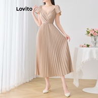 Vestido Plissado Lovito: Elegância Casual 🌸 - imagem 2