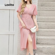 Vestido Rosa Lovito: Elegância Casual - imagem 2