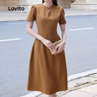 Vestido Lovito Marrom: Elegância Casual - imagem 2