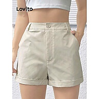 Shorts Lovito Feminino Multicolorido com Bolso - Estilo Casual - imagem 2