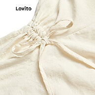 Regata Assimétrica Lovito com Renda e Cordão - Estilo Casual - imagem 2