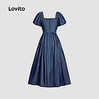 Vestido Jeans Azul com Botão – Toque Suave e Estilo Casual - imagem 2