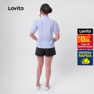 Blusa Listrada com Amarração Lovito: Estilo Casual - imagem 2