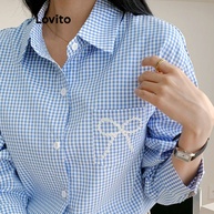 Blusa Xadrez com Laço Lovito: Estilo Casual! - imagem 2