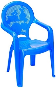 Cadeira Monobloco Infantil Catty Estampada com Braços - Tramontina Azul - imagem 2