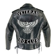 VEGASBEE® Jaqueta Colete Motociclista com Patch Veterano Bordado 30,5cm - Estilo Cavaleiro Premium - imagem 3