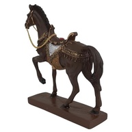 Escultura de Cavalo Marchador em Resina com Base - Decoração Elegante e Resistente - imagem 5