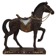 Escultura de Cavalo Marchador em Resina com Base - Decoração Elegante e Resistente - imagem 4