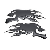 Adesivo 3D Caveira Chama Universal - Decalque Requintado para Moto com Proteção Solar e Design Personalizado (Preto) - imagem 2