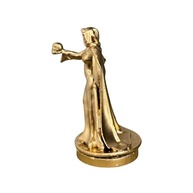 Miniatura Religiosa Rosa dos Ventos e Caveira em Resina 3D Dourada 5 cm - Decoração Espiritual Refinada - imagem 3