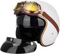 Capacete Feminino Retrô Aberto CC14: Estilo Vintage com Conforto e Segurança - imagem 3