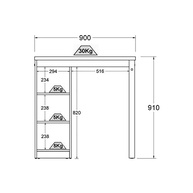 Bancada de Cozinha Gourmet Ditália CD-1022 com 3 Prateleiras – Design Moderno e Resistente - imagem 5