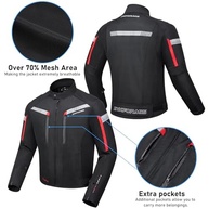Jaqueta de motocicleta masculina, malha blindada CE para o verão, equipamento de proteção respirável para motociclismo - imagem 3