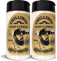 Sal Parrilla com Alho e Cebola, Saboroso e Aromático, Ideal para Churrasco e Hambúrguer, Embalagem de 2 Potes de 480g - imagem 1