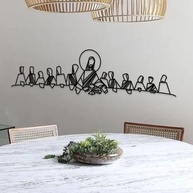 Quadro Santa Ceia Moderna em MDF – Arte Inspiradora para Sala de Jantar - imagem 1