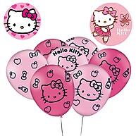 Balão Hello Kitty Rosa N°9 FESTCOLOR: Perfeito para Festas e Celebrações! - imagem 2