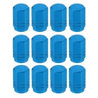 Kit 8 Tampas de Válvula de Pneu Alumínio Hexagonal Azul Celeste - Carros, Motos e Bikes - imagem 2