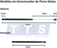 Amortecedor Tampa Traseira Celta, Corsa Hatch e Palio (Exceto Weekend) - Abertura Suave e Segura - imagem 5