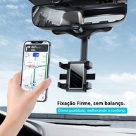 Suporte de Celular Universal para Retrovisor: Segurança e Praticidade 360º - imagem 5