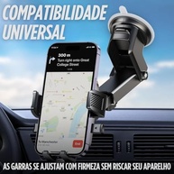 Suporte Veicular Ultra Forte para Celular e GPS: Ventosa Antivibração 360° - imagem 5