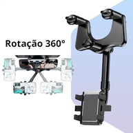 Suporte de Celular para Carro Giratório 360° - Fixação no Retrovisor | Ajuste Perfeito e Fácil Instalação - imagem 3