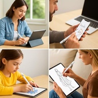 Caneta Stylus Touch Screen Universal para Celular, Tablet e iPad – Alta Precisão, Compatível com Android e iOS – Rejeição de Palma e Ponta Fina Sensível - imagem 2