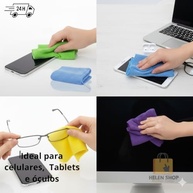 Kit 3 Flanelas Mágicas Premium 15x15cm - Microfibra Ultra Absorvente para Óculos, Celular e Tela - imagem 5