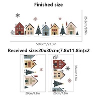 Adesivos de Janela Extra Grandes de Natal - Decoração Reutilizável com Cenário de Rua e Neve - imagem 3