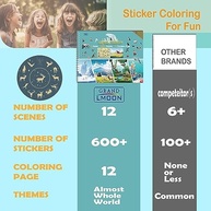 Livro de Atividades Criativas: 600+ Adesivos de Animais, 12 Cenas de Habitat e 12 Páginas para Colorir - Diversão e Aprendizado para Crianças a Partir de 12 Anos - imagem 5