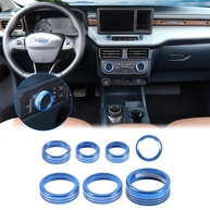Kit 7 Peças Acabamento Botão Controle Central Ford Maverick 2022-2024 - Azul Premium - imagem 1