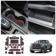 Forros e Tapetes para Console Central Ford Ranger 2024-2025: Proteção e Estilo Vermelho - imagem 2