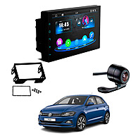Central Multimídia 7” CarPlay + Câmera Ré + Moldura Polo - imagem 1