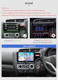 Central Multimídia Android 15 para Honda Fit Jazz 2014-2017: Tela 10.8" HD, 4+64GB, Carplay/Android Auto Sem Fio, GPS, DSP e Câmera de Ré Grátis - imagem 2