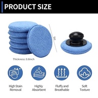 Almofadas Aplicadoras de Cera de Microfibra - 12,7 cm | Para Polimento e Limpeza de Carros - imagem 4