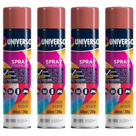 Tinta Spray 400ml Vermelho Uso Geral em Aço Ferro Couro Gesso Cerâmica | Universo | Kit 04 un - imagem 2