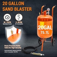 Máquina Jateadora de Areia 20 Galões: Limpeza Profissional com 60-110 PSI e 4 Bocais de Cerâmica - imagem 4