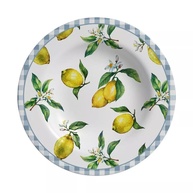 Prato Fundo Amalfitana Alleanza - 6 Unidades | Cerâmica Premium com Decoração Digital - imagem 1