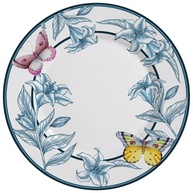 Prato Raso Blue Garden Alleanza - 6 Unidades | Cerâmica de Alta Qualidade com Decoração Digital - imagem 1