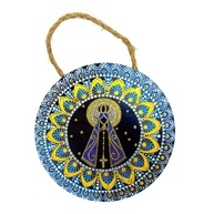 Enfeite de Parede em Cerâmica Nossa Senhora Aparecida - 16cm - Decoração Sagrada - imagem 3