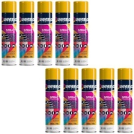 Tinta Spray 400ml Amarelo Uso Geral em Aço Ferro Couro Gesso Cerâmica | Universo | Kit 10 un - imagem 2
