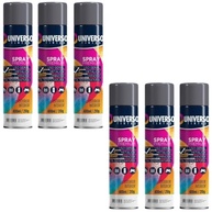 Tinta Spray 400ml Cinza Grafite Uso Geral em Aço Ferro Couro Gesso Cerâmica | Universo | Kit 06 un - imagem 2