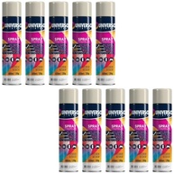 Tinta Spray 400ml Branco Fosco Uso Geral em Aço Ferro Couro Gesso Cerâmica | Universo | Kit 10 un - imagem 2