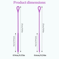 Escova de Limpeza de Palha de Silicone - 2 Peças Extra Longas com Cerdas para Canudos de Vidro e Metal - imagem 3