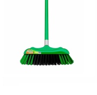 Brilhus Vassoura para Pisos Delicados com Cabo Reforçado - Cerdas Macias Anti-Risco, Cor Verde e Preta, Bettanin - imagem 1