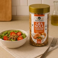 Granola Salgada Biomass, Mix de Cereais com Sementes e Castanhas, Vegano, 400g (BOWL) - imagem 5