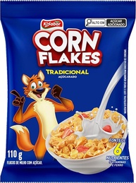KiSabor, Corn Flakes, Tradicional, Açucarado, Cereal Matinal, 110 Gramas - imagem 1