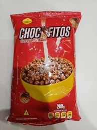 Brasfitos Chocofitos, Cereal Matinal de Chocolate, 200g, Integral - imagem 1