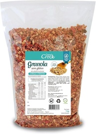 Granola sem adição de açúcar Linhaça e Tâmaras (com aveia sem glúten) Cereal Crock 1kg - imagem 1