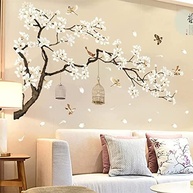 Decalques de Parede 3D Árvore de Cerejeira - Adesivos Decorativos para Quarto e Sala - imagem 2